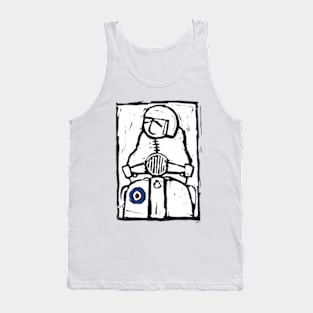 Classic Retro, Vintage,  Scooter, Scooterist, Scootering, Scooter Rider, Mod Art Tank Top